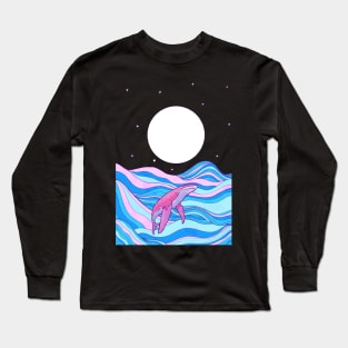The whale and waves Long Sleeve T-Shirt